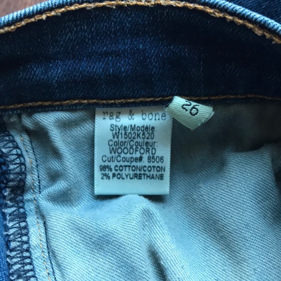 Rag & Bone Skinny Jeans. Sz 26 - Picture 4 of 7